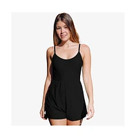 Calypsa Plus Ivy Short Swim Romper With Built-In Bra and Hidden Shorts