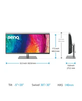 BenQ BenQ PD3420Q 34- 2K Ultrawide Monitor for Macs/Designers | 21:9 | 3440x1440 Wqhd | Ips | Aqcolor | P3, sRGB | Factory-Calibrated | Usb-c | Kvm |