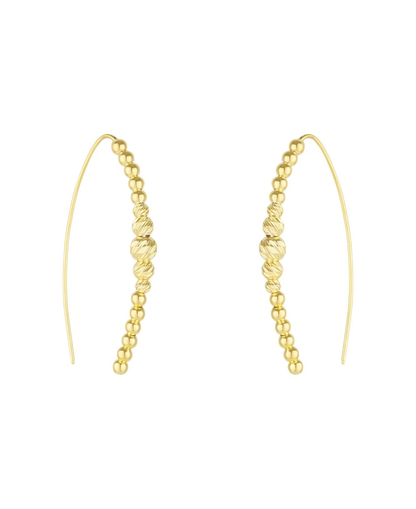 Spero London Beaded Pull Through Sterling Silver Earrings