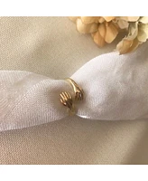 Spero London Hug Ring With Hands Sterling Silver and Gold Plated