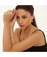 Spero London Treated Freshwater Cultured Baroque Pearl Hoop Earrings
