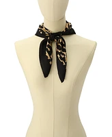 Coach Women's Script Leopard Print Silk Bandana Scarf