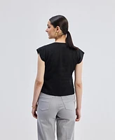Reistor Women's Deep V-neck Short Top