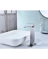 Waterfall Spout Bathroom Faucet, Single Handle Bathroom Vanity Sink Faucet