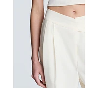 Kenneth Cole Women's Crisscross-Front Pleated Wide-Leg Pants