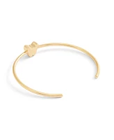 Coach Faux Stone Butterfly Thin Cuff Bracelet