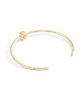 Coach Faux Cultivated Pearl Butterfly Thin Cuff Bracelet