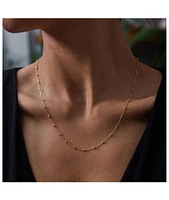 Spero London Bead Chain Sterling Silver Satellite Necklace