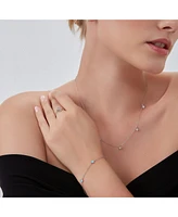 Spero London Blue Opal Bracelet in Sterling Silver