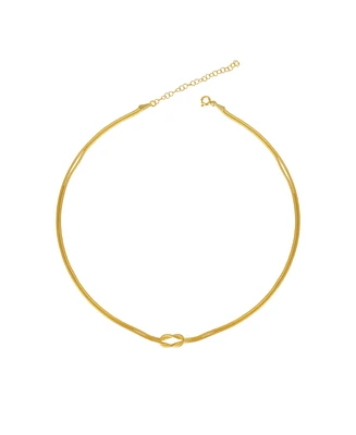 Spero London Knot Chain Choker Necklace Sterling Silver