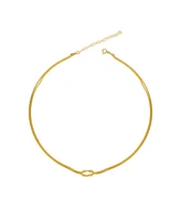 Spero London Knot Chain Choker Necklace Sterling Silver