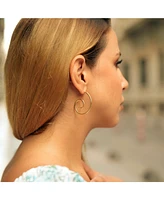 Spero London Spiral Sterling Silver Stud Earrings