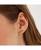Spero London Wheat Earrings Ear Of Sterling Silver Stud Earring