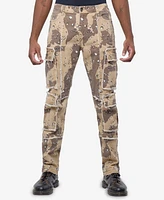 Raw X Men's Printed Cargo Pocket Denim Jeans