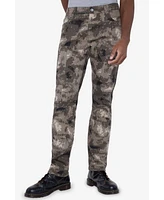 Raw X Men's Printed Denim Vertical Stitching Jeans
