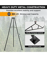 Tripod Game Hoist Deer Hanger 600 Lbs Capacity Deer Skinning Rack