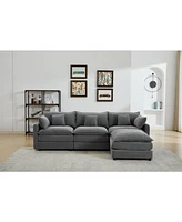 Modular 3-Seater Sofa with Ottoman