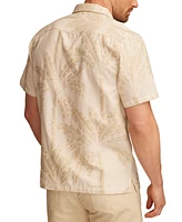 Lucky Brand Men's Relaxed Fit Short Sleeve Palm Print Button-Front Camp Shirt