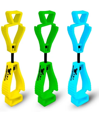 Work Glove Clips, 3 Pcs, 360° Rotating, Spring-Loaded