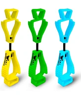 Work Glove Clips, 3 Pcs, 360° Rotating, Spring-Loaded