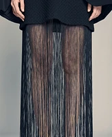 Kenneth Cole Women's Fringe-Hem Mini Sleeveless Shift Dress