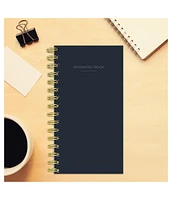 Black Spiral Password Book