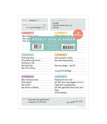 Simply Weekly Color Coded Task Pad