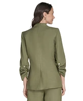 Calvin Klein Women's Stand-Collar 3/4-Sleeve Blazer