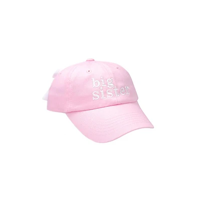 Bits & Bows Girls Girls Sister Bow Baseball Hat in Pink