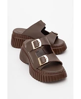 Joanes Leather Two-Strap Platform Sandal (Women)