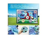 Titqwop Sticky Soccer Games Set for Kids – Indoor/Outdoor Mini Goal with Adhesive Balls | No Inflation Needed | Fun Backyard & Birthday Gift fo