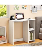 31.5 Inch Modern Home Office Desk with 2 Compartments