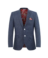 Elie Balleh Boys Slim Fit Classic Melange Jacket