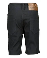 Elie Balleh Big Boys Black Cotton Twill Short