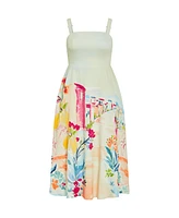 City Chic Plus Sorrento Print Maxi Dress