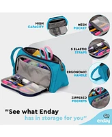 Enday Big Capacity Pencil Case, 3 Compartments Bags with Zipper, Large Pouch, Cute Case Organizer, Zipper Pouches