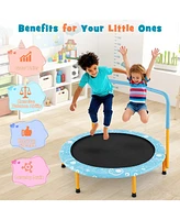 36 Inch Kids Trampoline Mini Rebounder with Full Covered Handrail