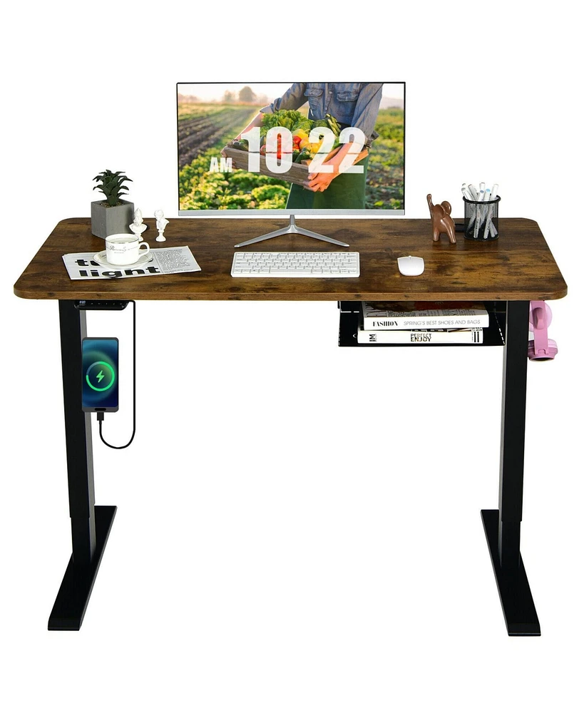 48-inch Electric Height Adjustable Standing Desk with Usb Port