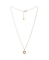 Pre-Owned Bvlgari Bvlgari Bvlgari Pendant Necklace 18K Rose Gold with Mother of Pearl