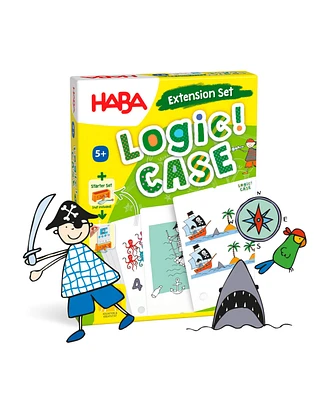 Haba Logic Case Extension Set: Pirates for Ages 5+ Travel Games, Flash Cards for Kids, Brain Teaser Puzzle Games & Cool Card Games for Kids