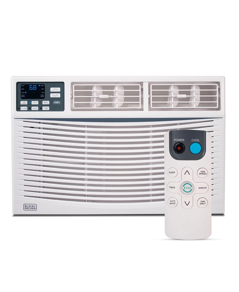 Black+Decker Window Air Conditioner 10,000 Btu, Ac Window Unit Cools Up to 450 Square Feet, Window Ac Unit with Remote Control, 3 Cooling Speeds and F