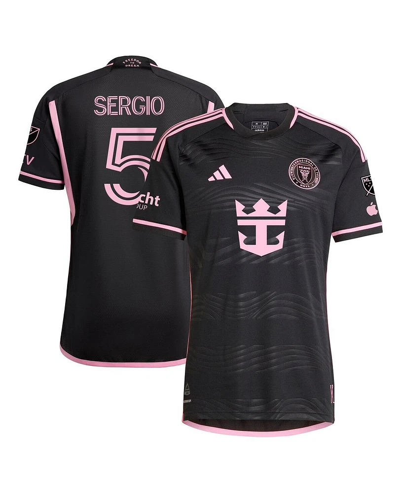 Adidas Men's Sergio Busquets Black Inter Miami Cf 2024 La Noche Authentic Player Jersey