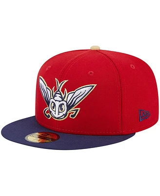 New Era Men's Red Harrisburg Senators Theme Nights Mayflies 59FIFTY Fitted Hat
