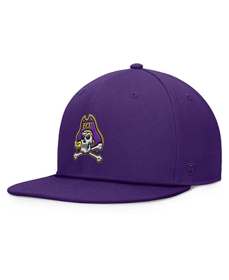 Top of the World Men's Purple Ecu Pirates Fundamental Snapback Hat