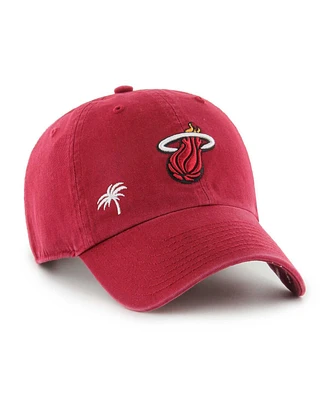'47 Brand Women's Red Miami Heat Confetti under visor Clean Up Adjustable Hat