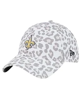 New Era Women's White New Orleans Saints Active Leopard 9TWENTY Adjustable Hat