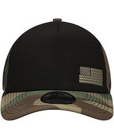 New Era Men's Black/Camo Chase Briscoe Trucker 9FORTY Adjustable Hat