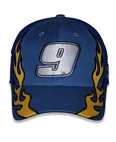 Checkered Flag Sports Men's and Women's Blue Chase Elliott Napa Flame Trucker Adjustable Hat