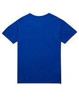 Mitchell & Ness Men's Royal Golden State Warriors Hardwood Classics Felt applique Slub T-Shirt
