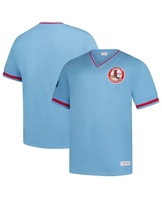 Mitchell & Ness Men's Light Blue St. Louis Cardinals Big Tall V-Neck T-Shirt